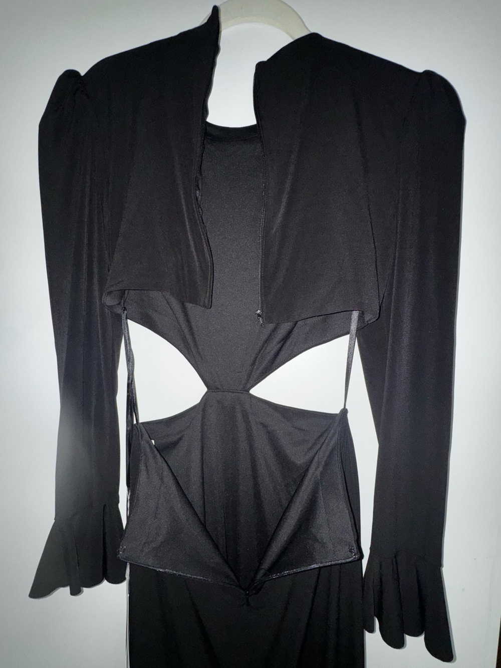 Mac Duggal Black Long-Sleeve Cutout Evening Gown #67644 - Picture 11 of 12